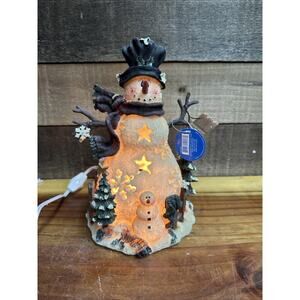 Crazy Mountain Snowman Light Star Cutouts 9” In Box